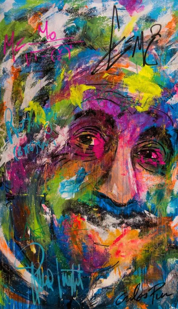 Albert Einstein colorful energy