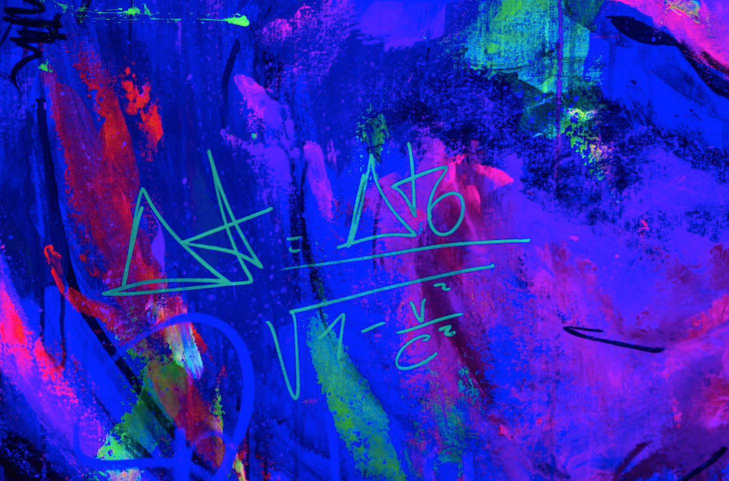 Albert Einstein colorful energy