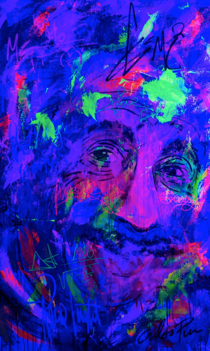 Albert Einstein colorful energy