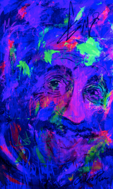 Albert Einstein colorful energy