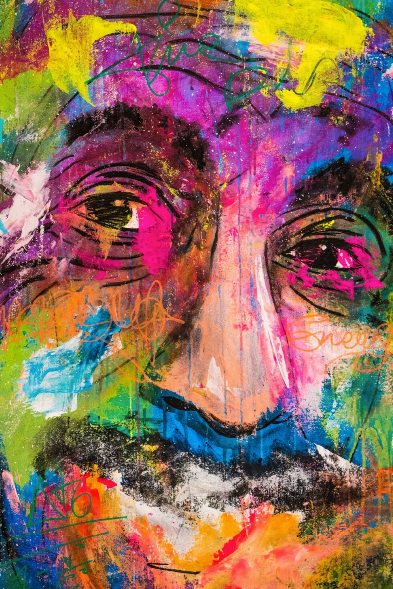 Albert Einstein colorful energy