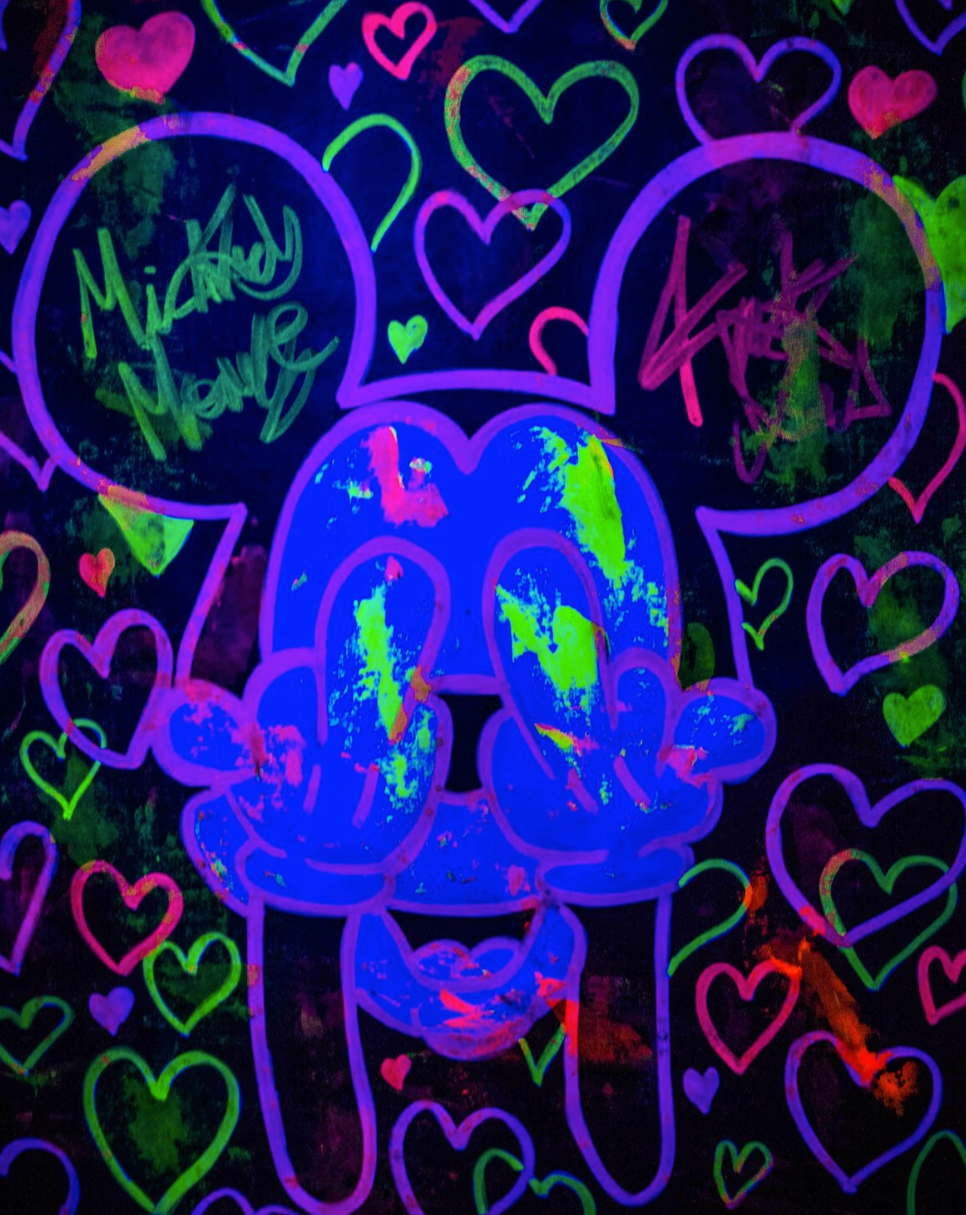 Neon Hearts Mickey Mouse F.U. Series
