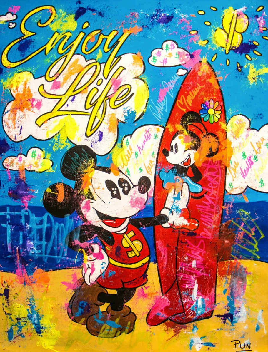 Enjoy ft. Mickey Mouse and Minnie Mouse – Carlos Pun Art