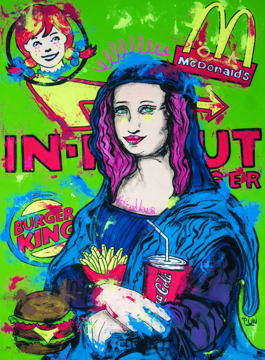 Mona Lisa love hamburgers