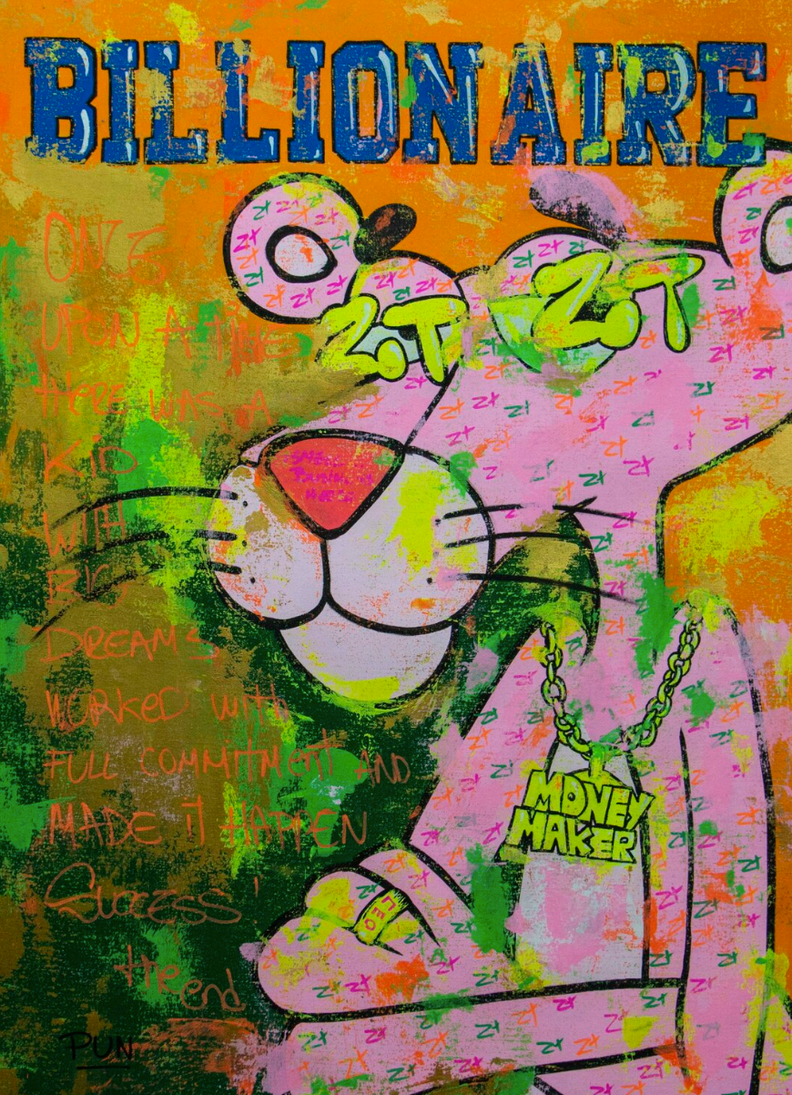 Pink Panther Billionaire pose