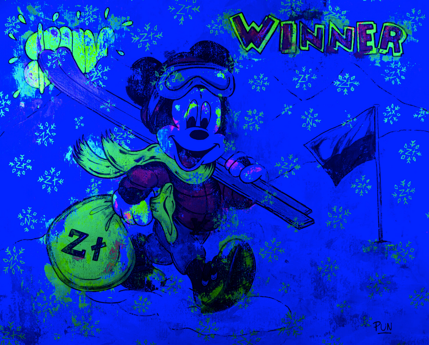 Poland Skii Winter Sports feat Mickey Mouse the Winner