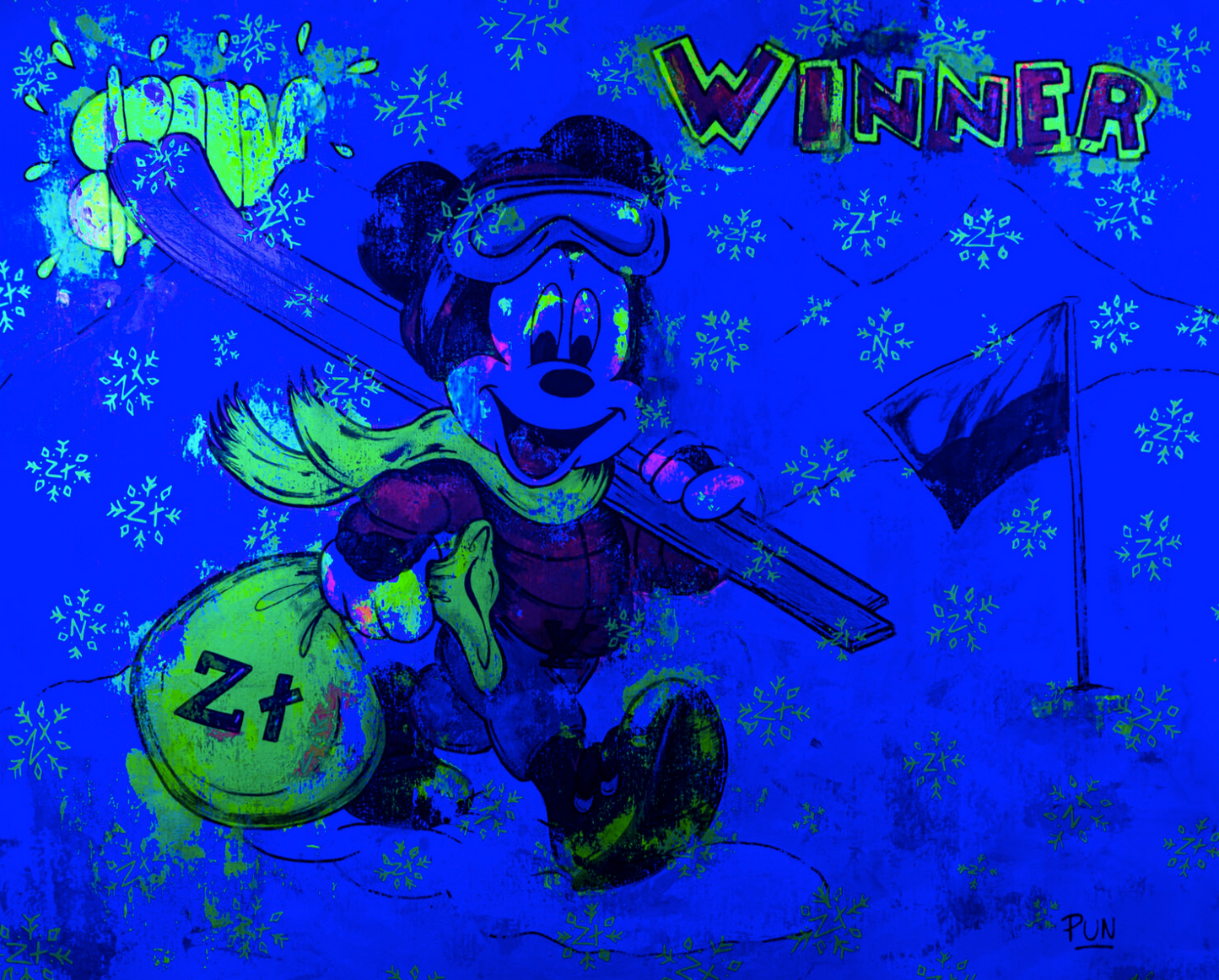 Poland Skii Winter Sports feat Mickey Mouse the Winner