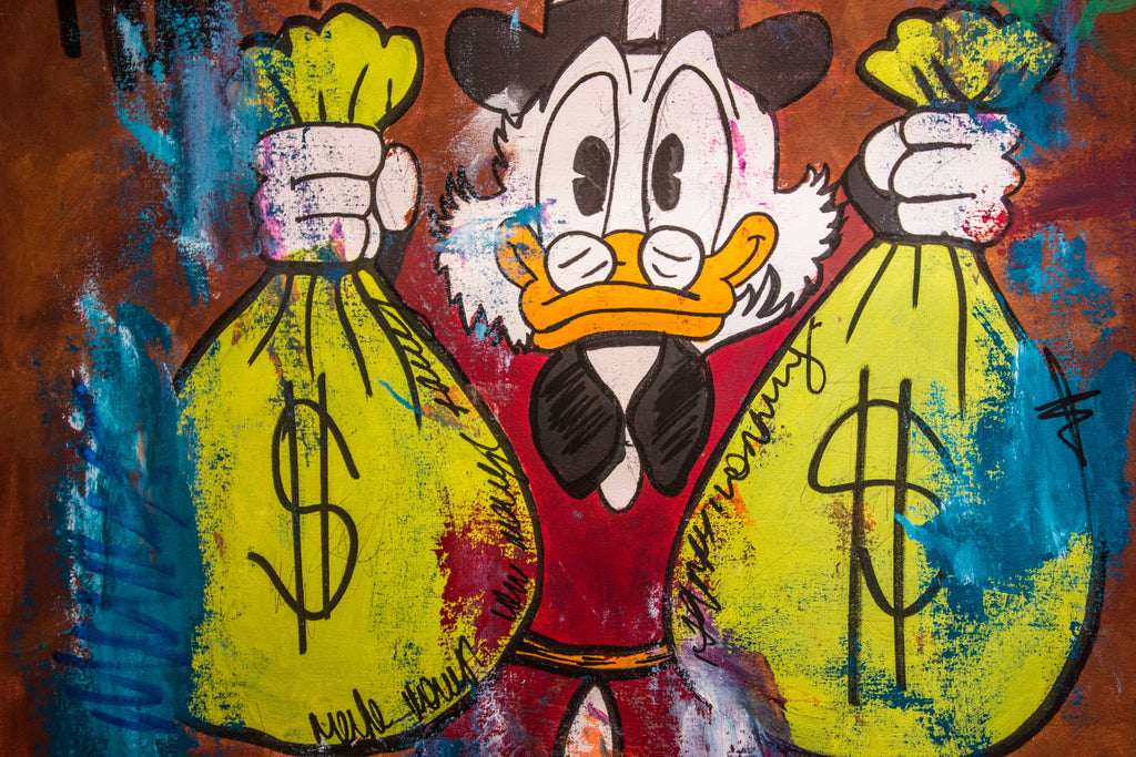 Scrooge McDuck Money Bags Carlos Pun Art