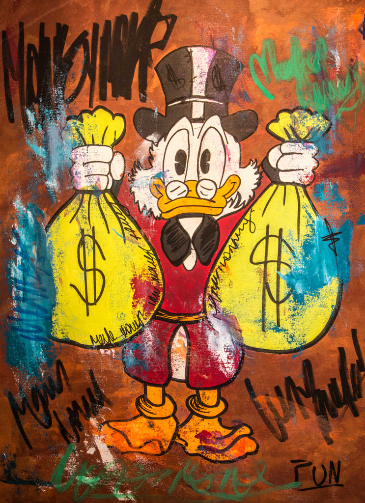 Scrooge McDuck Money Bags Carlos Pun Art