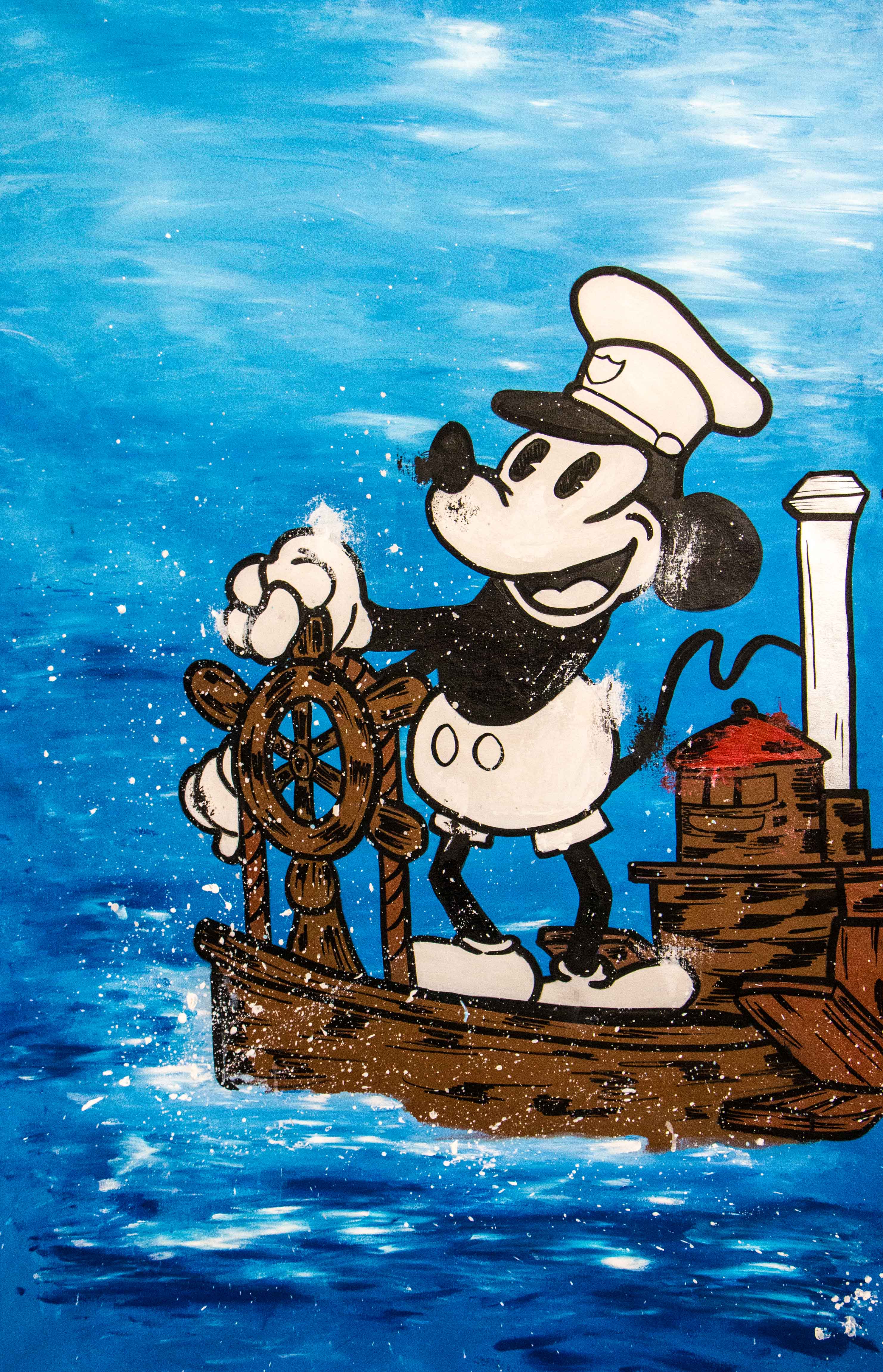 steamboat willie mickey mouse wall art prints for... Steamboat Willie Mickey Mouse Art
