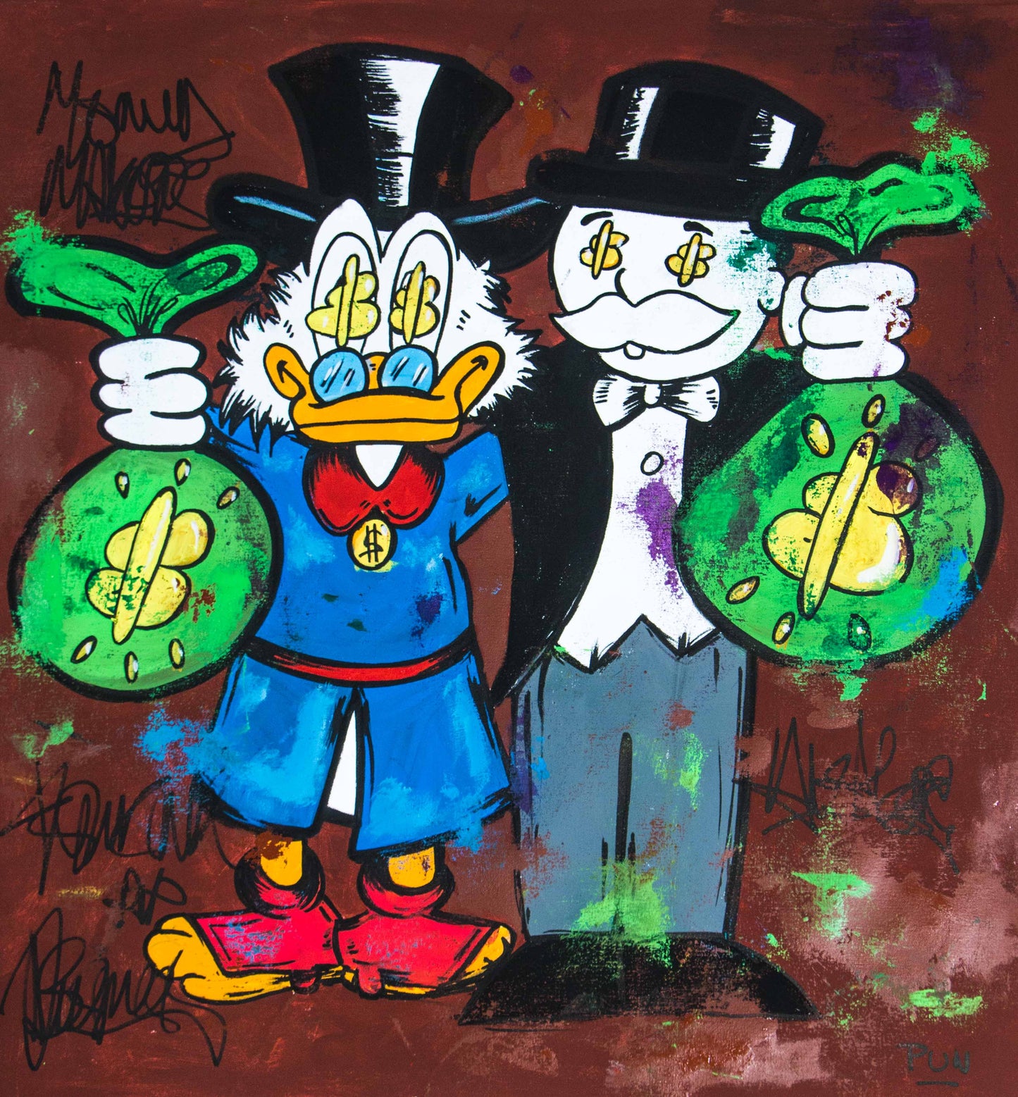Good friends , good business ft. Monopoly Man Scrooge McDuck