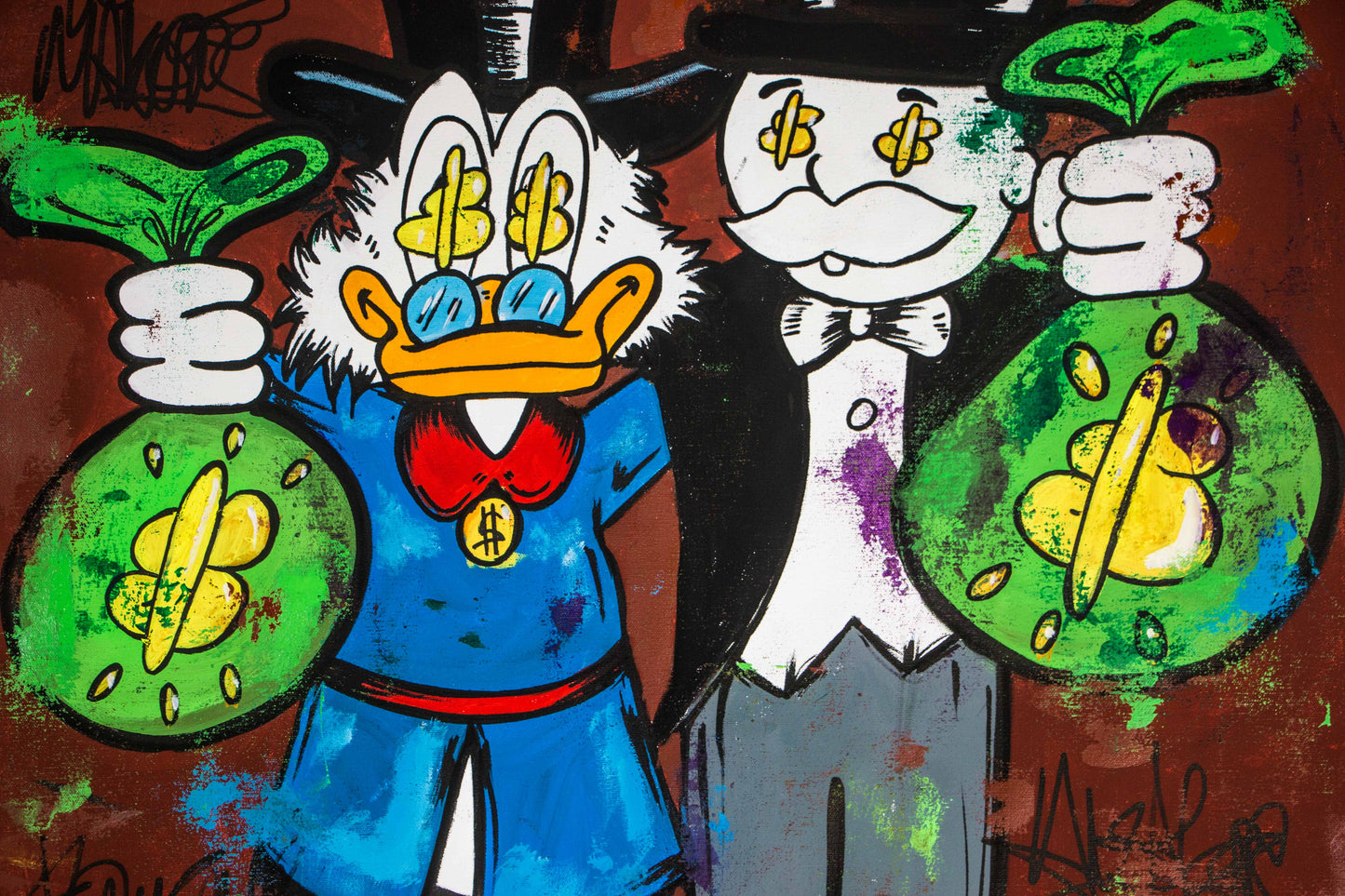 Good friends , good business ft. Monopoly Man Scrooge McDuck