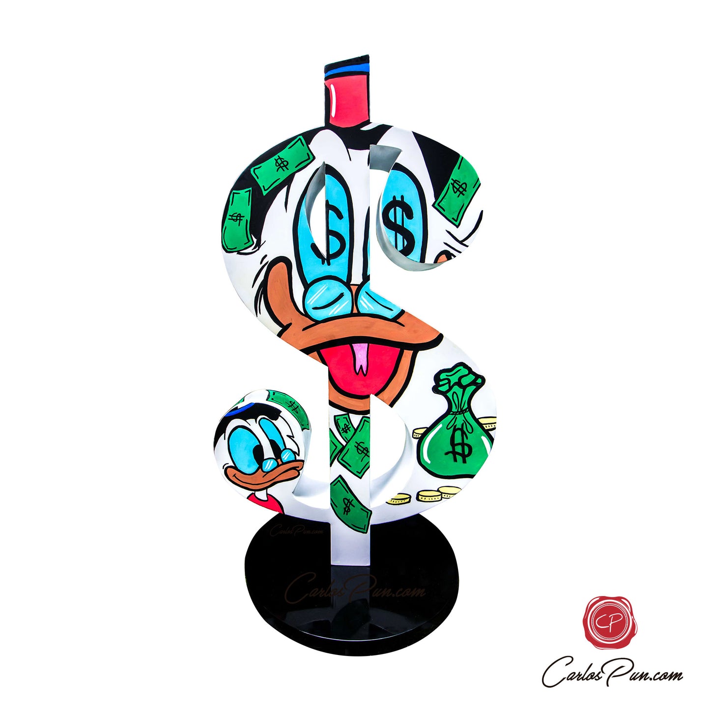 Dollar Street Art Sculpture ft. Scrooge, Mr. Monopoly