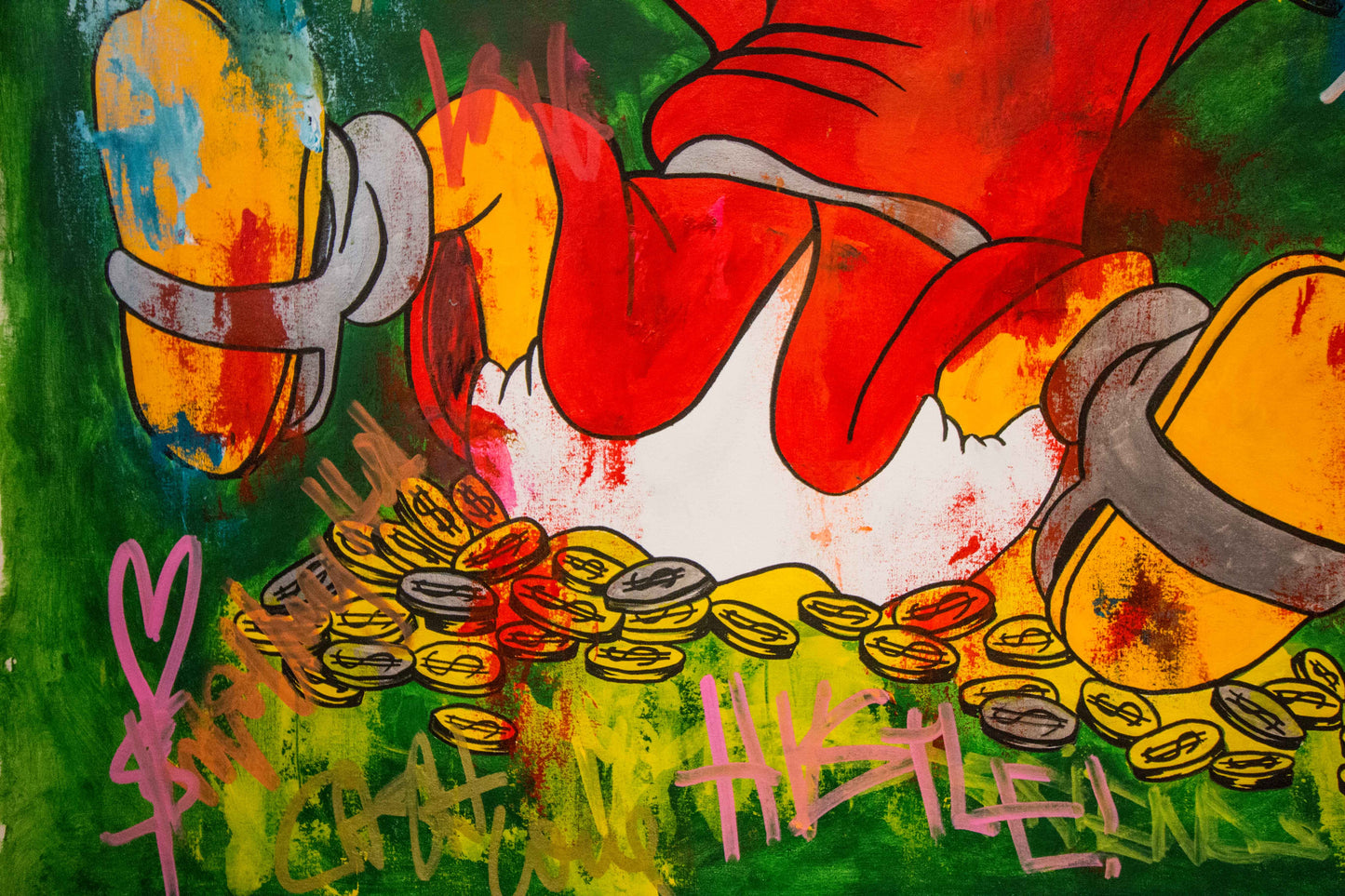 Mc Duck - Happiness - 150x110cm by Carlos Pun