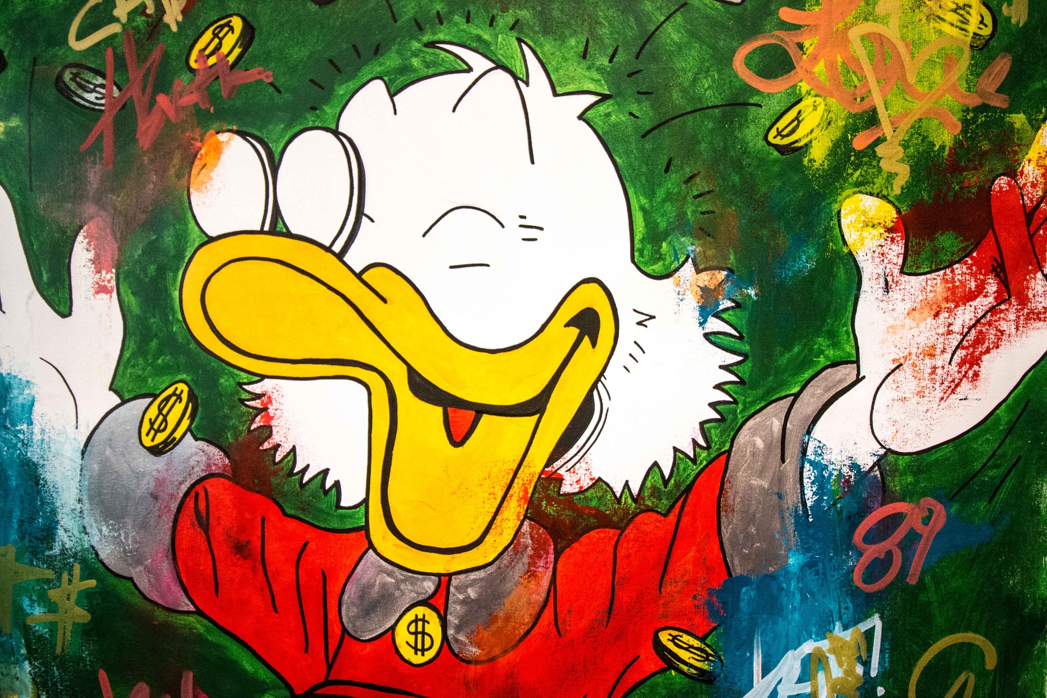 Mc Duck - Happiness - 150x110cm by Carlos Pun