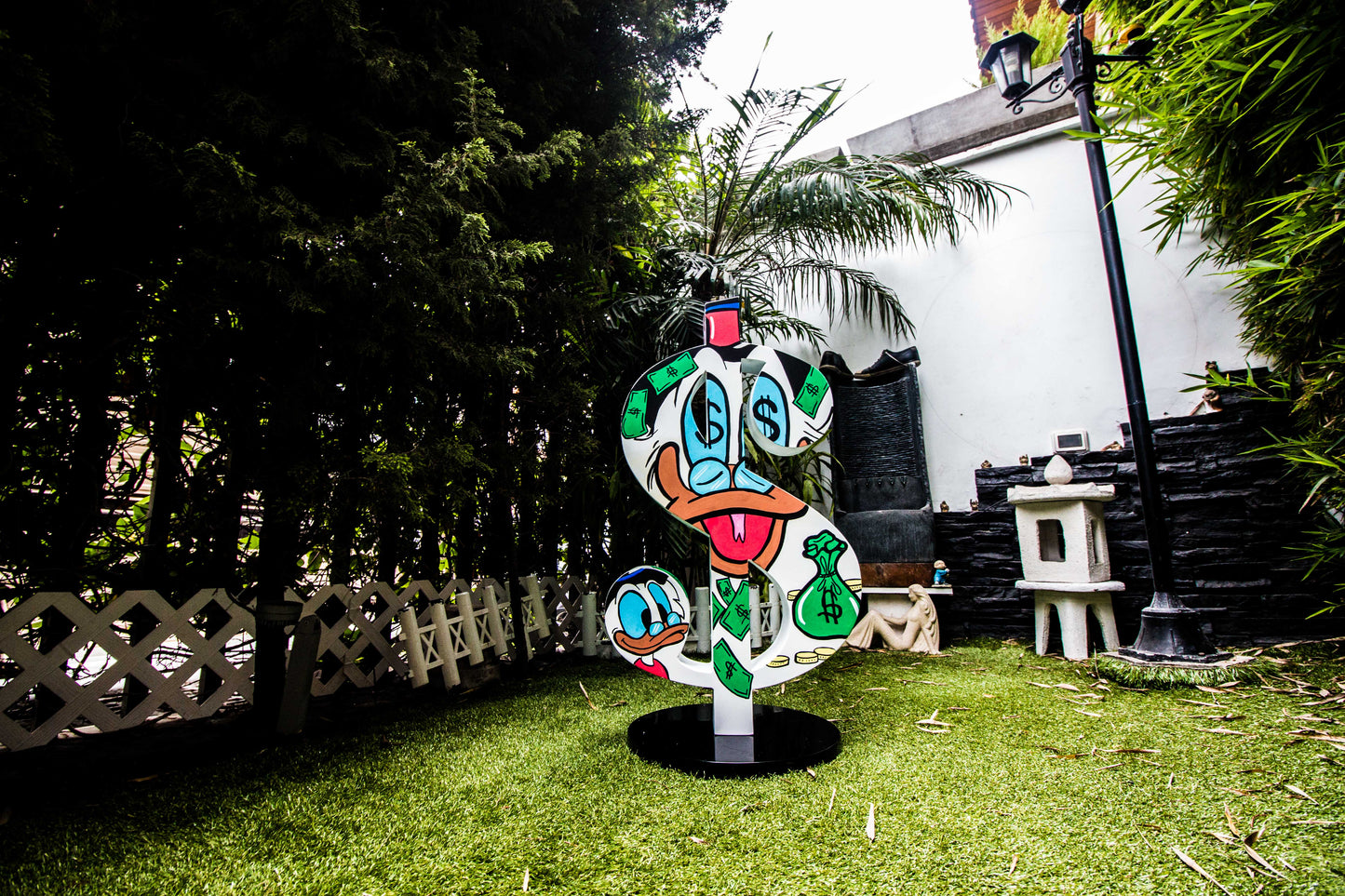 Dollar Street Art Sculpture ft. Scrooge, Mr. Monopoly