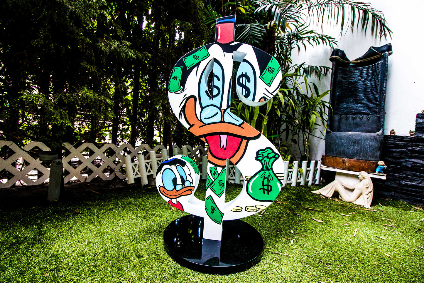 Dollar Street Art Sculpture ft. Scrooge, Mr. Monopoly