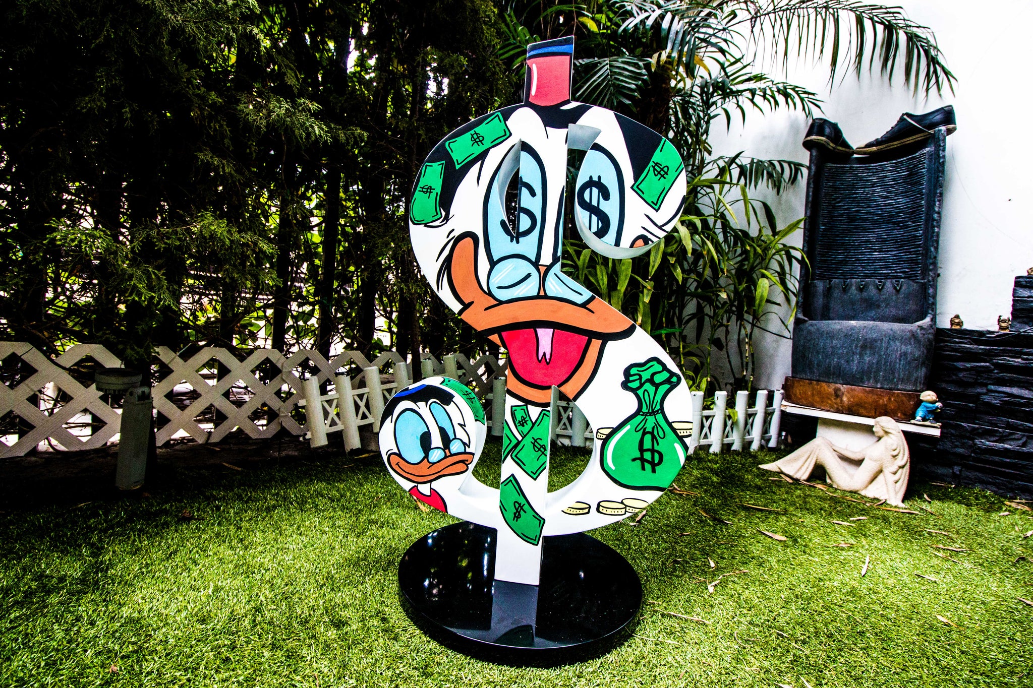 Dollar Street Art Sculpture ft. Scrooge, Mr. Monopoly