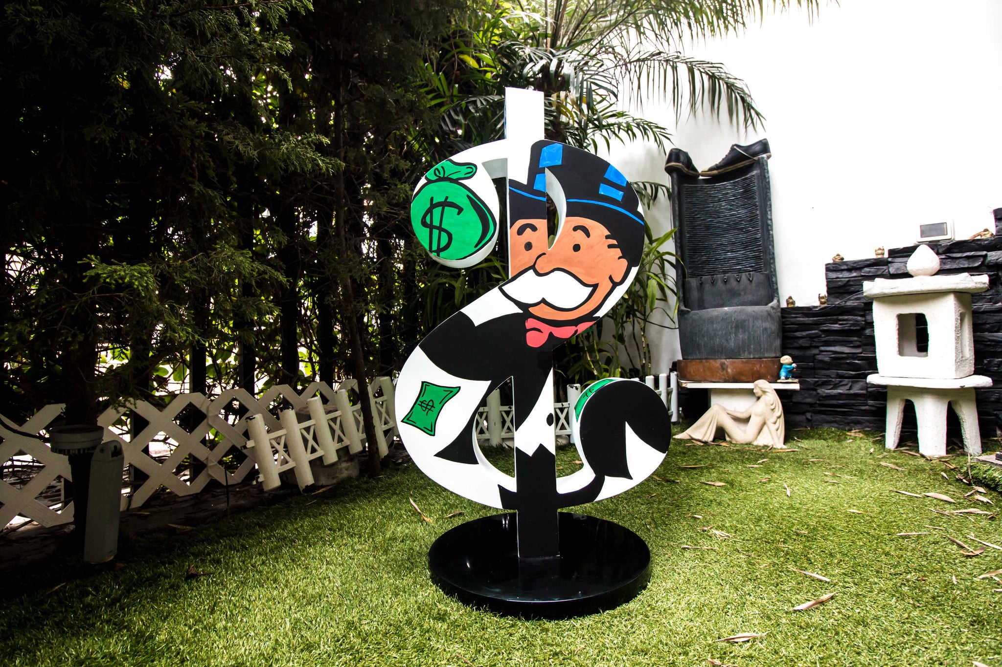 Dollar Street Art Sculpture ft. Scrooge, Mr. Monopoly