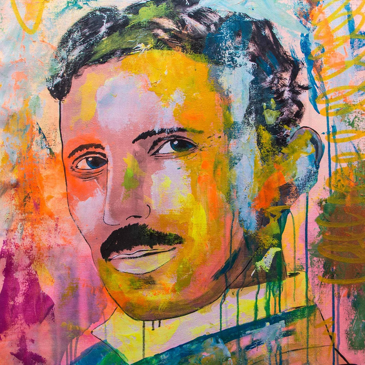 Nikola Tesla Pop Art