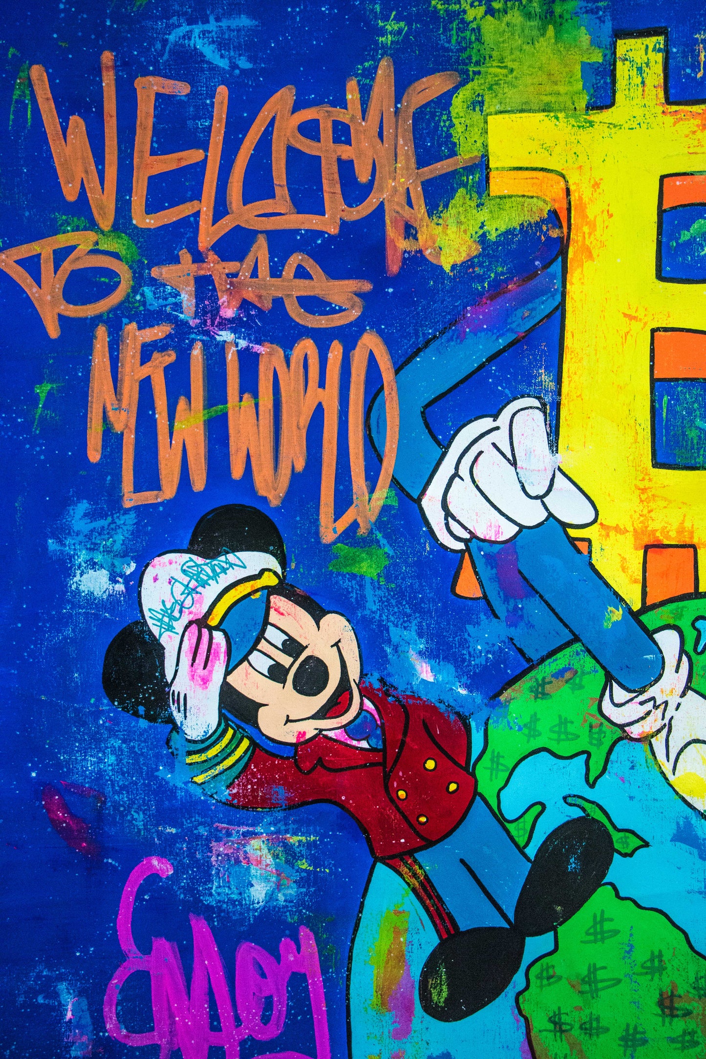 The New World ft. Bitcoin , Mickey , Scrooge , Bob Sponge, Doraemon